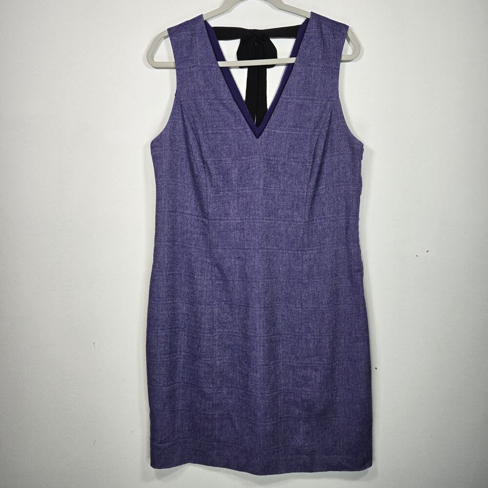 Banana Republic Purple Tie Back Sheath Dress. Size 14
